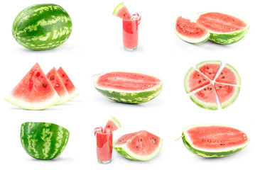 Collage of Sweet watermelon