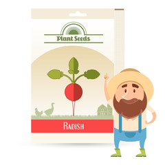 Pack of Radish seeds icon