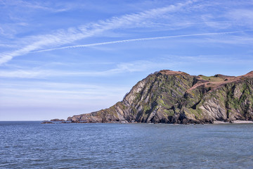 Hele Bay in North Devon in England
