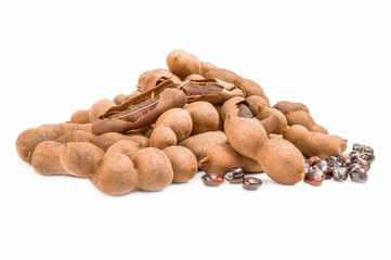 Tamarindo isolated on a white cutout