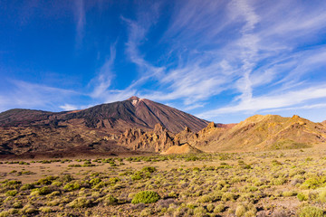 Spain - volcano Teide National Park. Mount Teide, UNESCO World Heritage Site