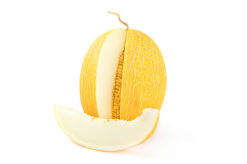 Orange melon isolated on a white background cutout