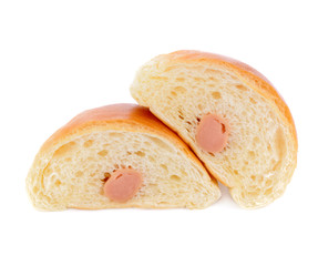 Mini Sausage Roll Isolated on white back ground