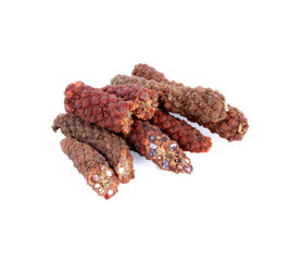 Long pepper isolated on the white background