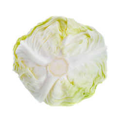 green cabbage isolated on white background