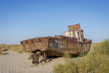 Ship cemetery, Aral Sea, Uzbekistan