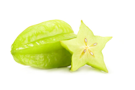 Star fruit isolated on a white background cutout