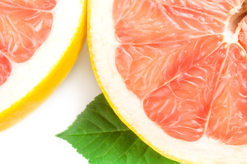 Pommelo isolated on a white background with clipping path