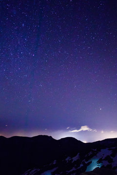 Night Sky With Stars Above Tenerife Island, Canary Islands