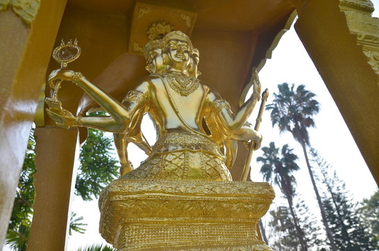 Gold statue of Brahma