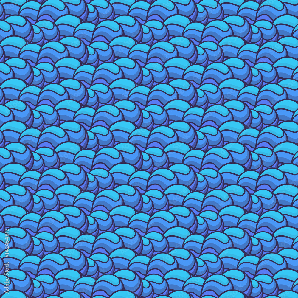 Aufkleber seamless abstract waves and curves pattern
