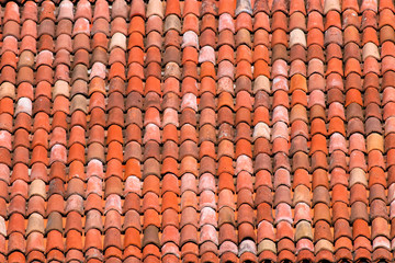 Handmade red roof tiles 