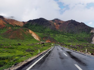 雨天の磐梯吾妻スカイライン