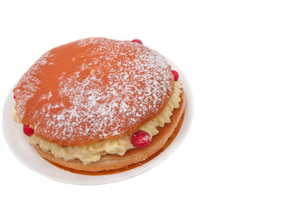 brioche tart filled with sweet whipped cream