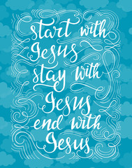 Religions lettering illustration