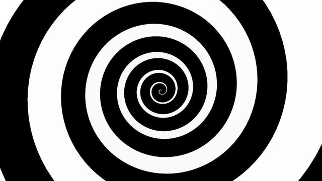 Black and white spiral animation
