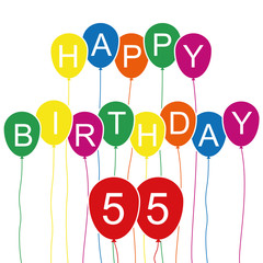 Happy Birthday Karte 55 Jahre