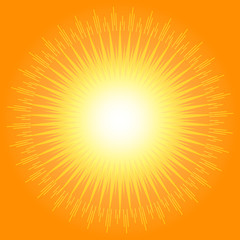 Obraz premium Orange abstract background with star burst concept