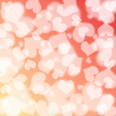 Heart bokeh background, Love concept