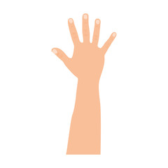 Obraz premium figure hand up icon, vector illustration design