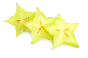 Carambola isolated on a white background cutout