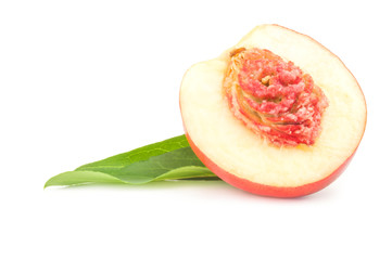 Isolated peaches isolated on a white background cutout