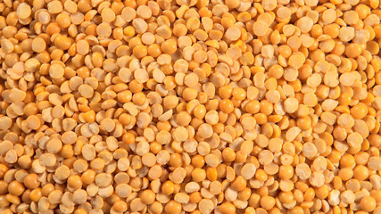 TOP VIEW: Dried yellow peas