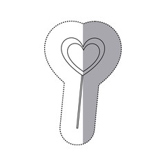 figure heart balloon decorative design, vector illustration icon