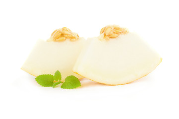 Sweet melon isolated on a white background cutout