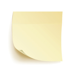 Paper Work Notes Isolated Vector. Blank Sticky Notes. Realistic Illustration On The Wall.