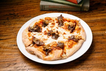 sweet pumpkin pizza on dish
