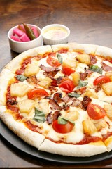 sweet pumpkin pizza on dish