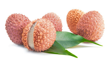 Litchi isolated over a white background
