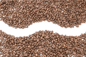 Roast coffee isolated on a white background cutout