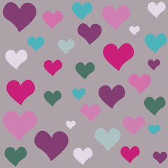 Vector background with hearts, wallpaper