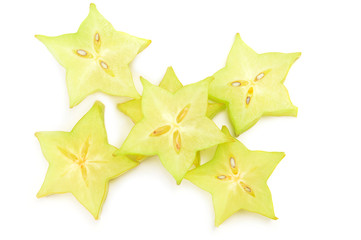 Carambola isolated on a white background with clipping path