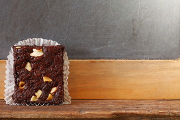 Brownie chocolate cake represent the bakery concept background related idea.