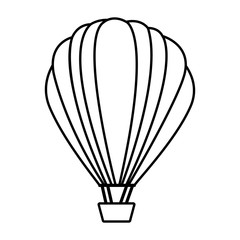 figure fly balloon transport, vector illustration design
