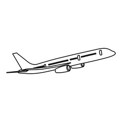 Fototapeta na wymiar figure fly airplane transportation, vector illustration design