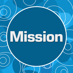 Mission Blue Abstract Rings Background 