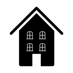 contour beautiful house icon, vector illustration design