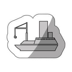 Obraz premium contour ship maritime transpotation, vector illustration design