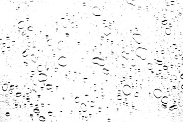 abstract water drops on a white background