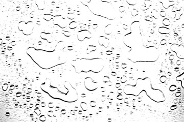 abstract water drops on a white background