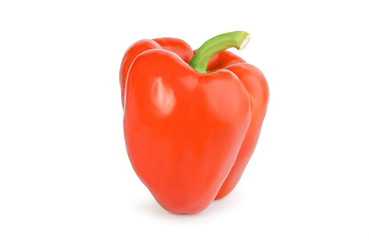 Sweet red pepper isolated on white background cutout