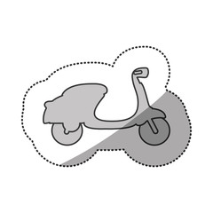 contour moped transport icon, vector illustration design