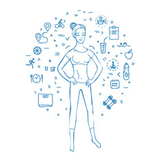 Concept of healthy lifestyle.