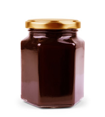 Date honey Dried date on white background