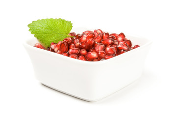 Pomegranate fruit isolated on a white background cutout