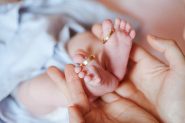 adorable newborn baby feet